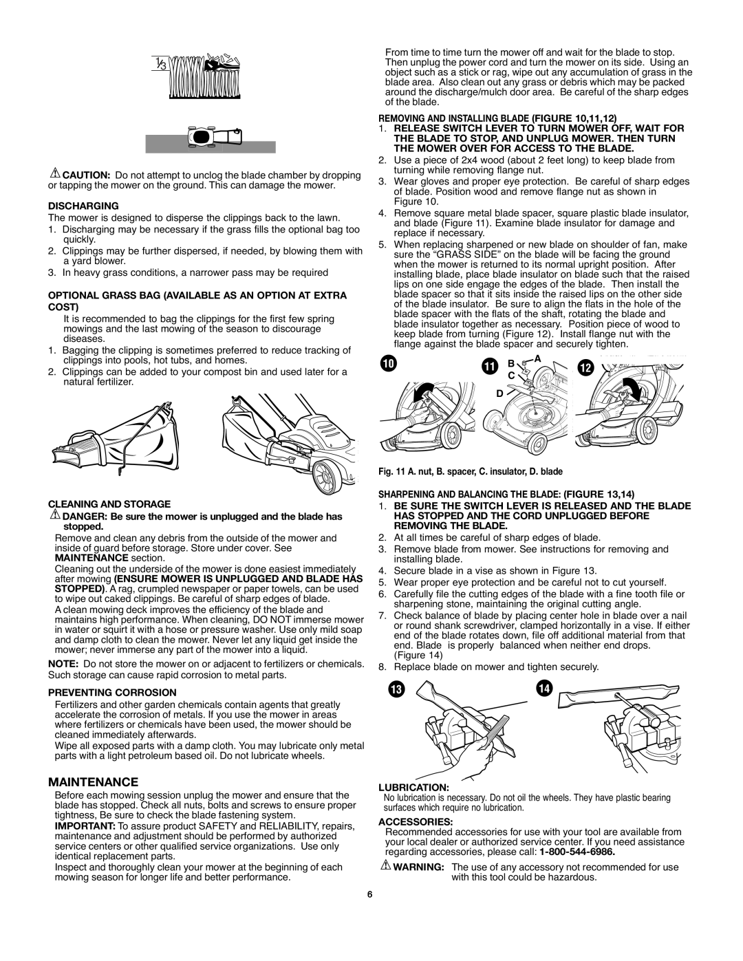 Black & Decker MM575 instruction manual Maintenance, 11 B 