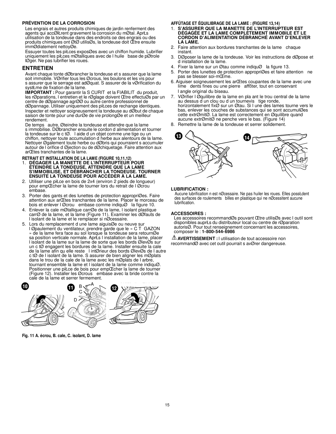 Black & Decker MM675 instruction manual Entretien, Prévention DE LA Corrosion, Lubrification, Accessoires 