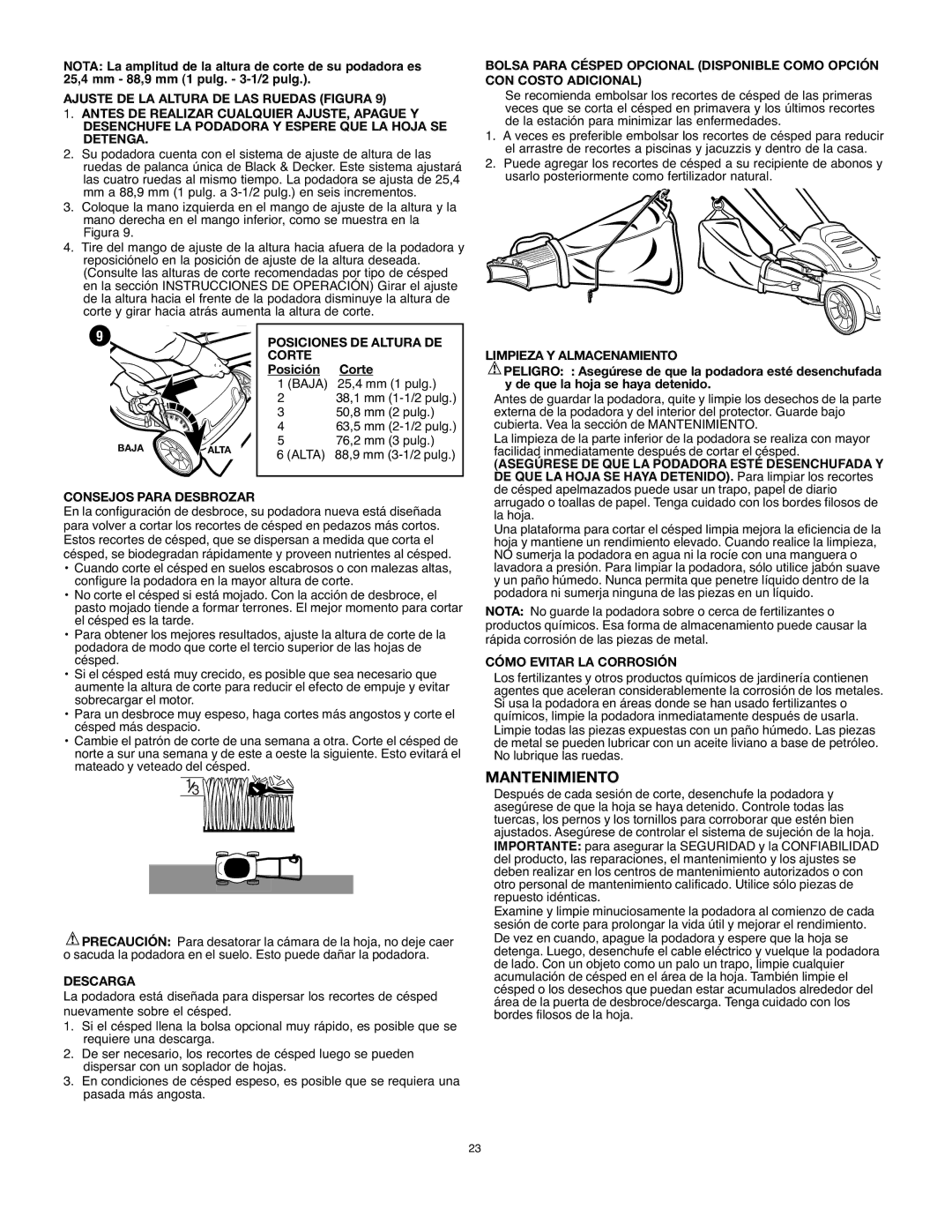 Black & Decker MM675 instruction manual Mantenimiento 