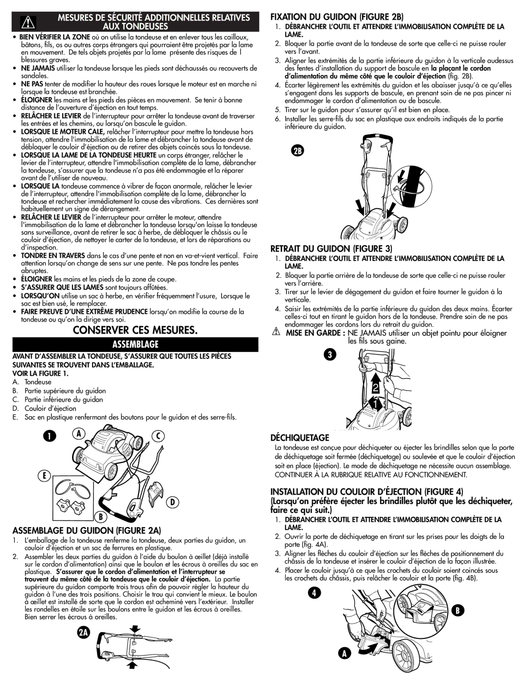 Black & Decker MM675 instruction manual Conserver CES Mesures, Assemblage 