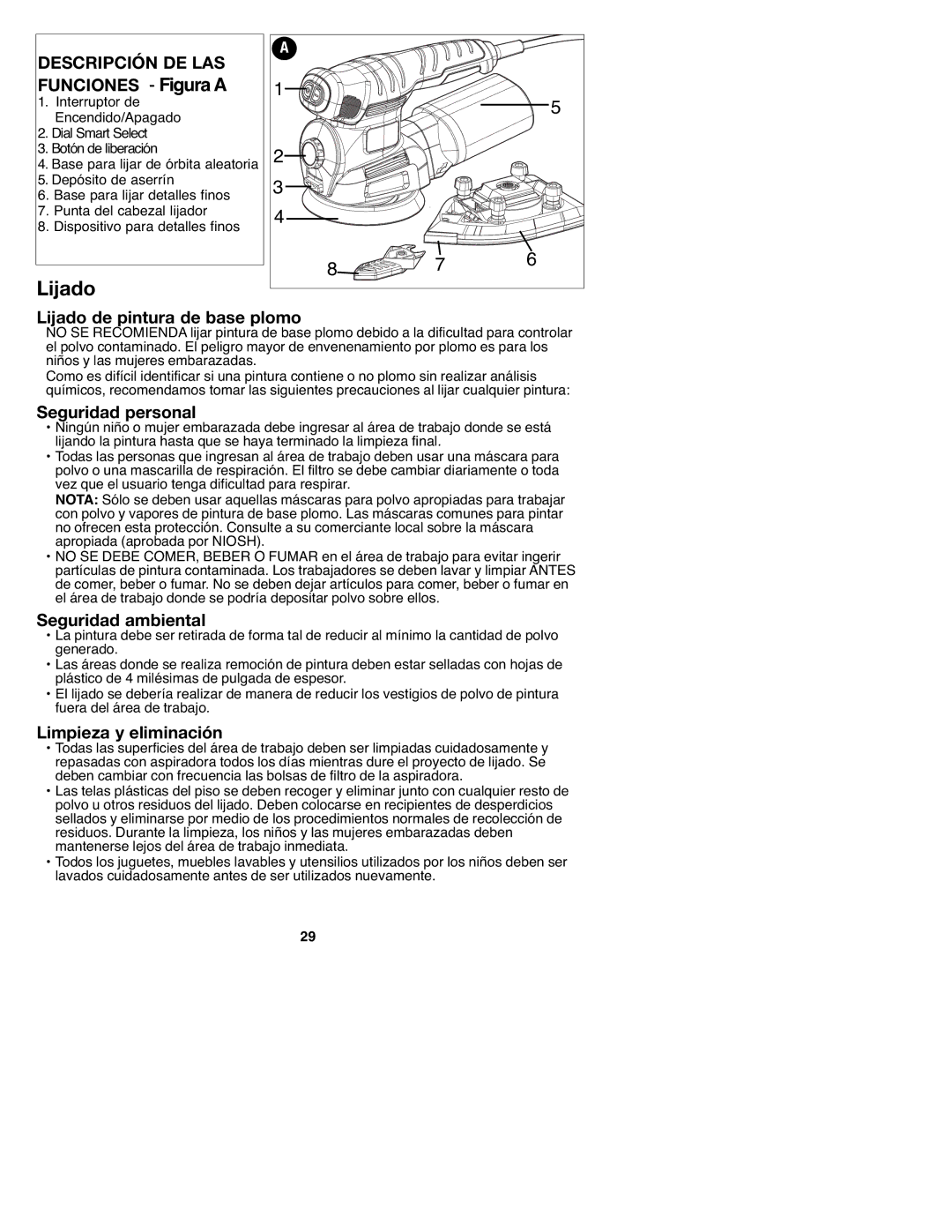 Black & Decker 90547658, MS2000 instruction manual Lijado 