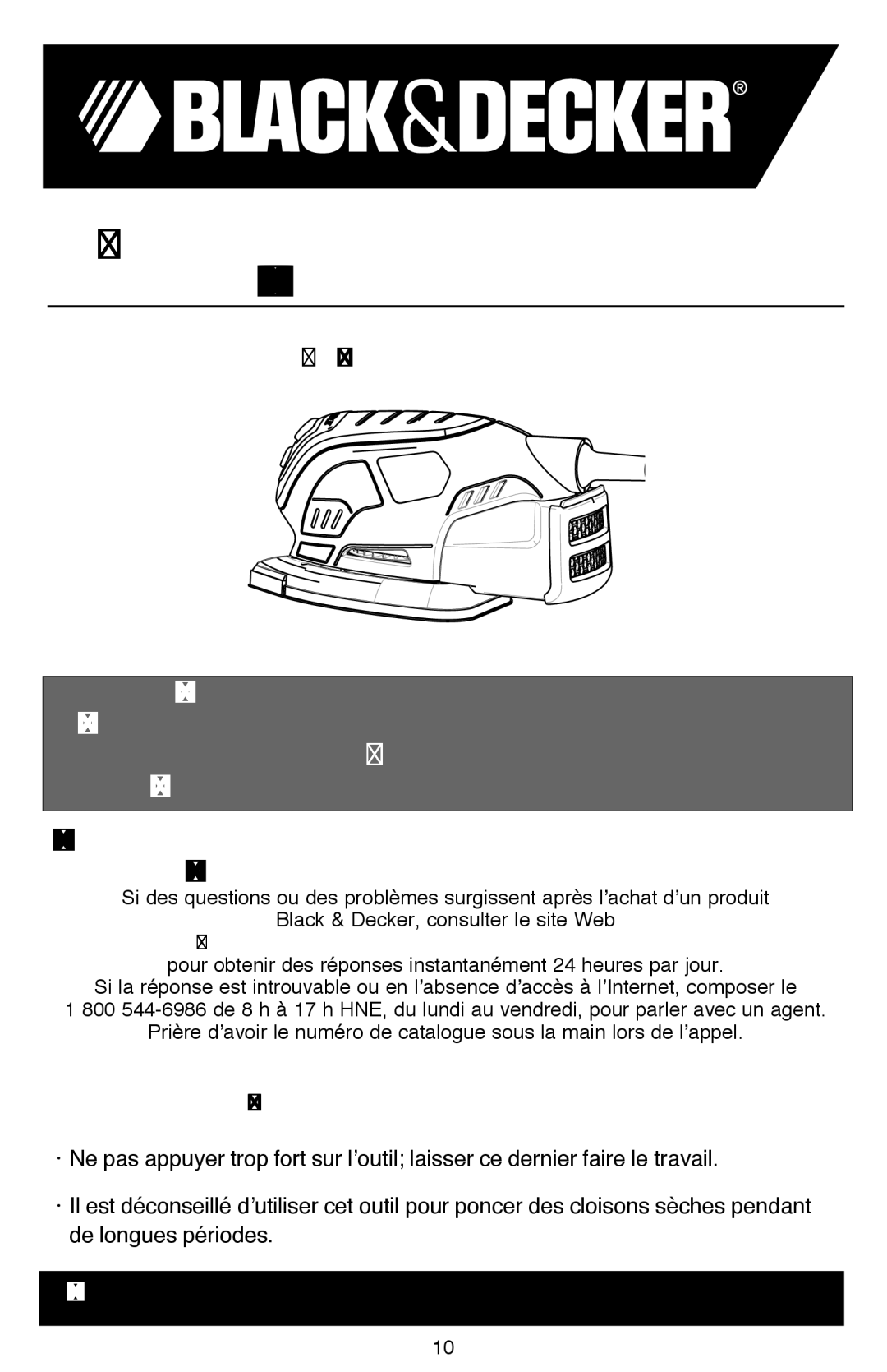 Black & Decker MS800B instruction manual Mode D’EMPLOI 