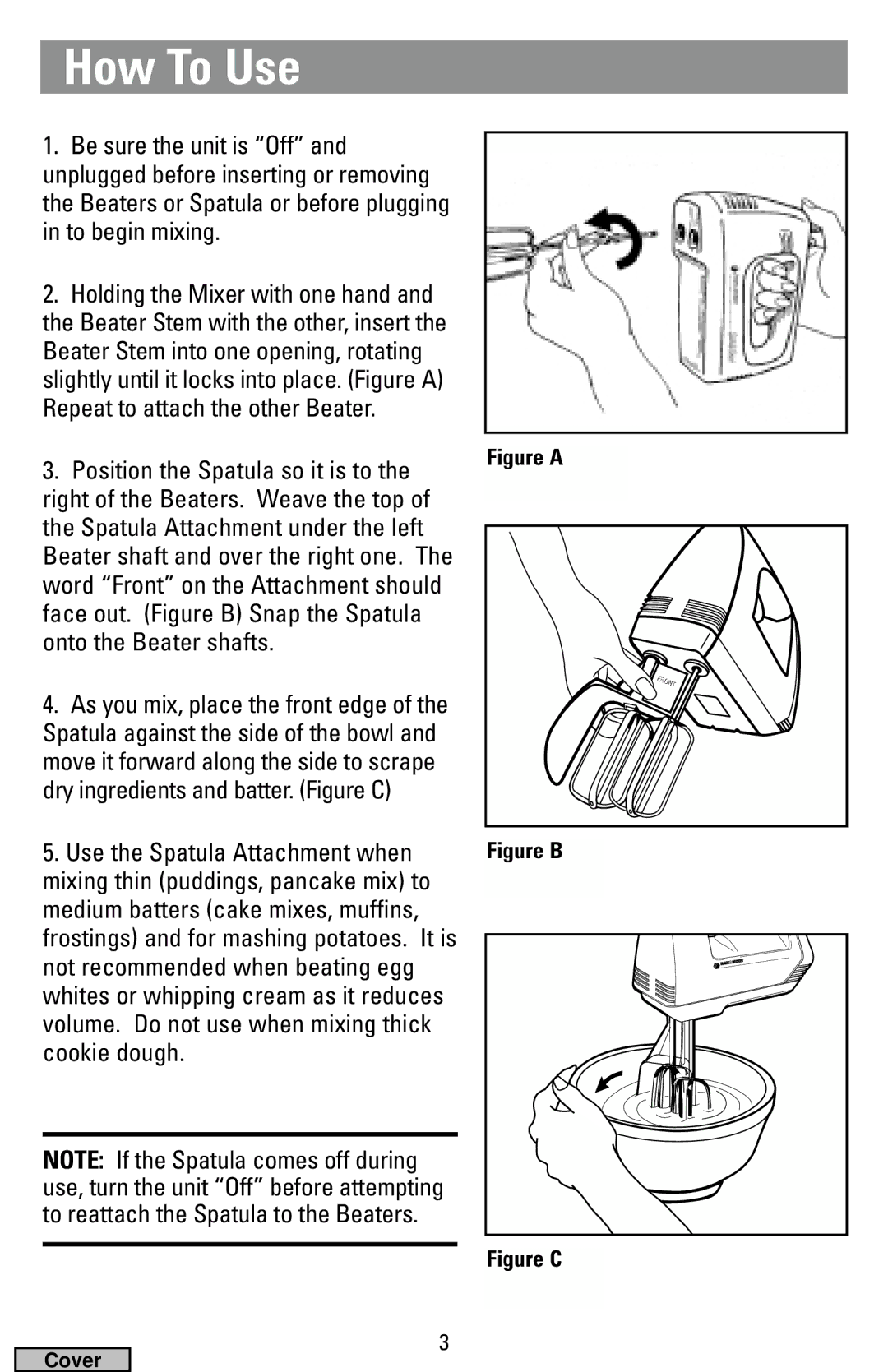 Black & Decker MX40 manual How To Use 