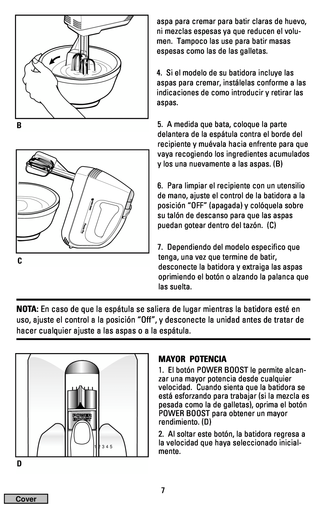 Black & Decker MX50, MX70 manual Mayor Potencia 