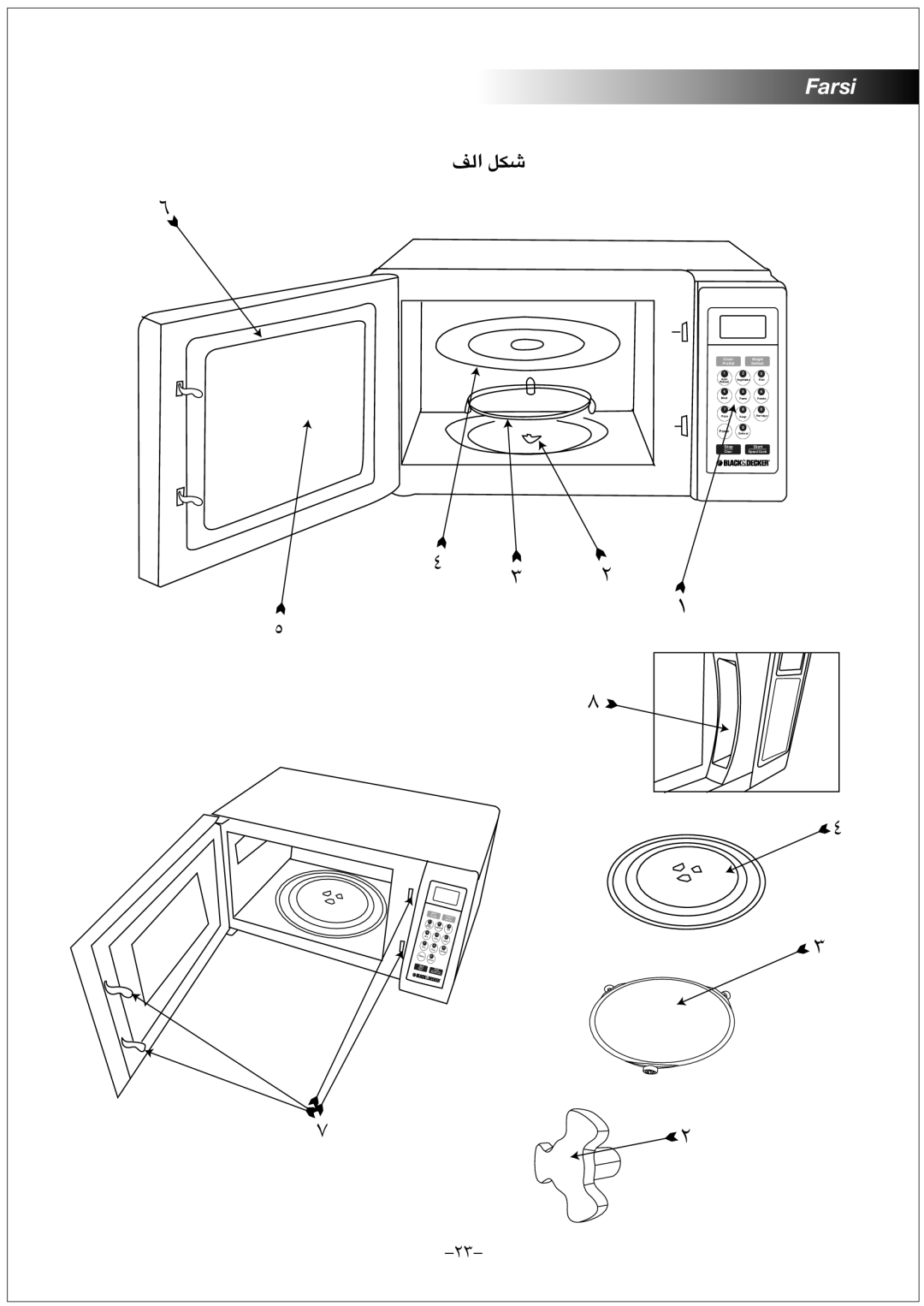 Black & Decker MZ2300P manual ﻒﻟﺍ ﻞﮑﺷ 