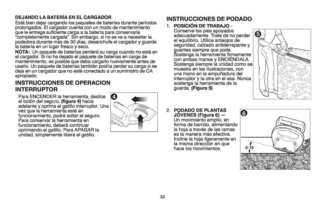 Black & Decker NHT518 instruction manual Instrucciones De Operacion, Dejando La Batería En El Cargador, figura 