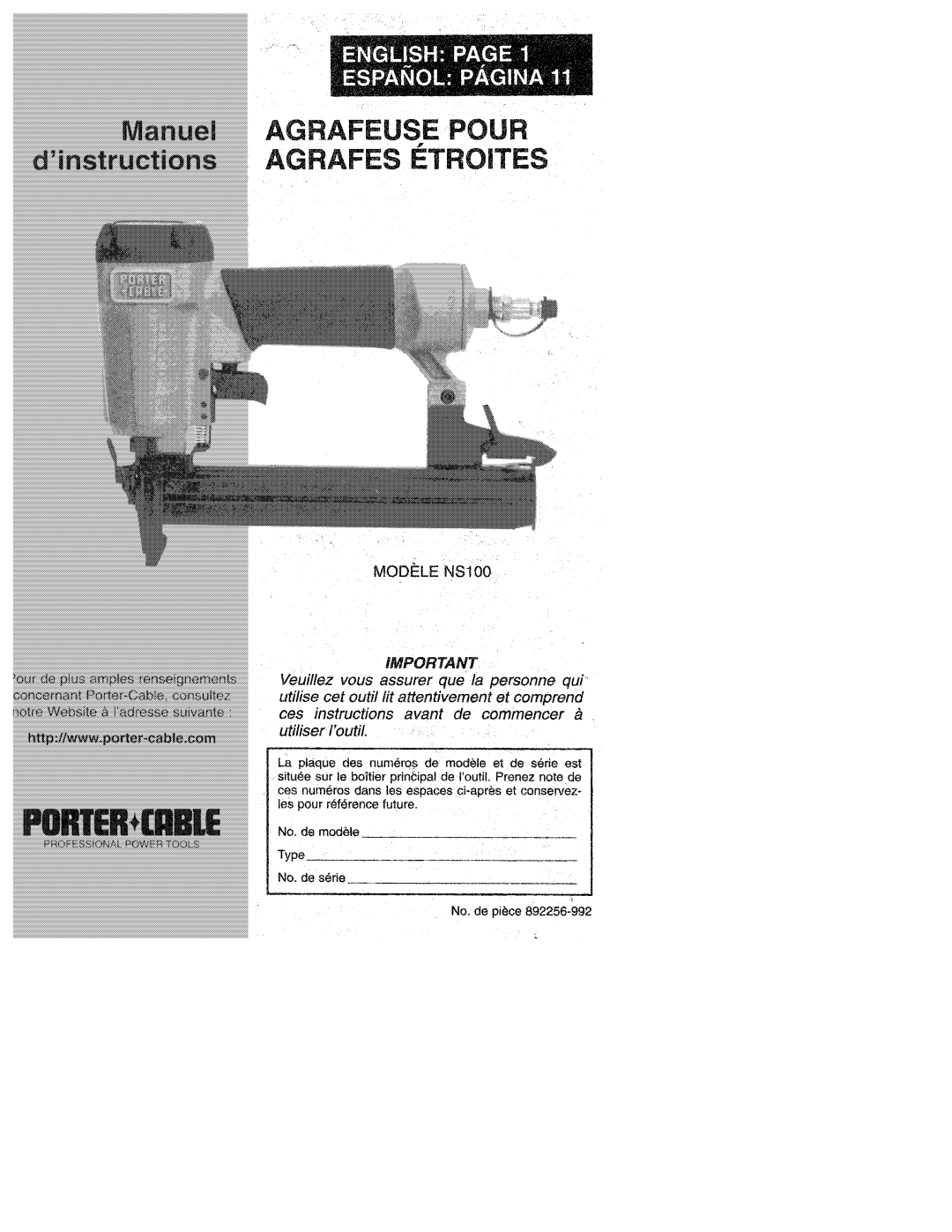 Black & Decker NS100 manual 