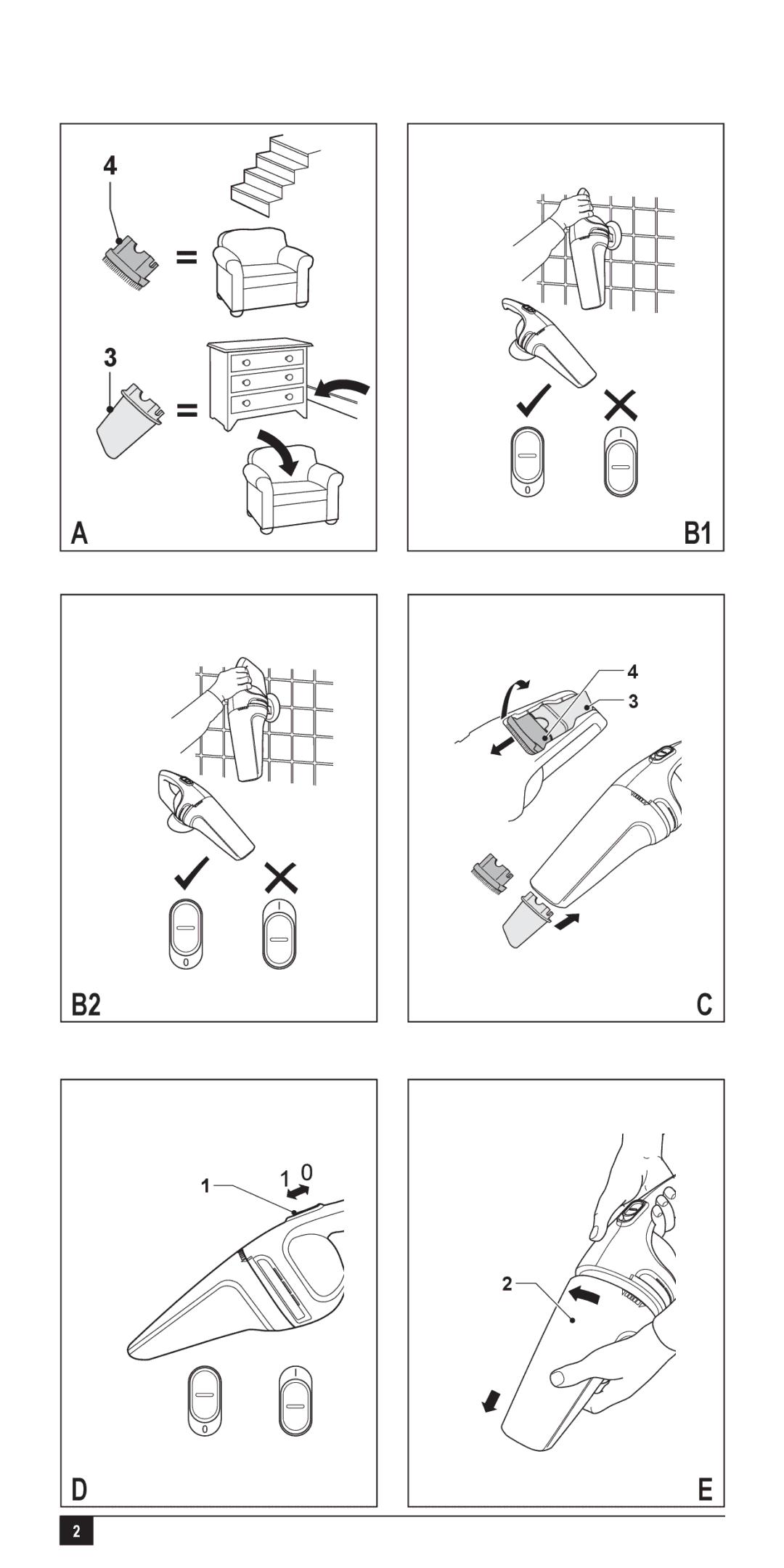 Black & Decker VA050025D, NV3600, UA050020a, AA045020D, 90501843, 90529140 instruction manual 