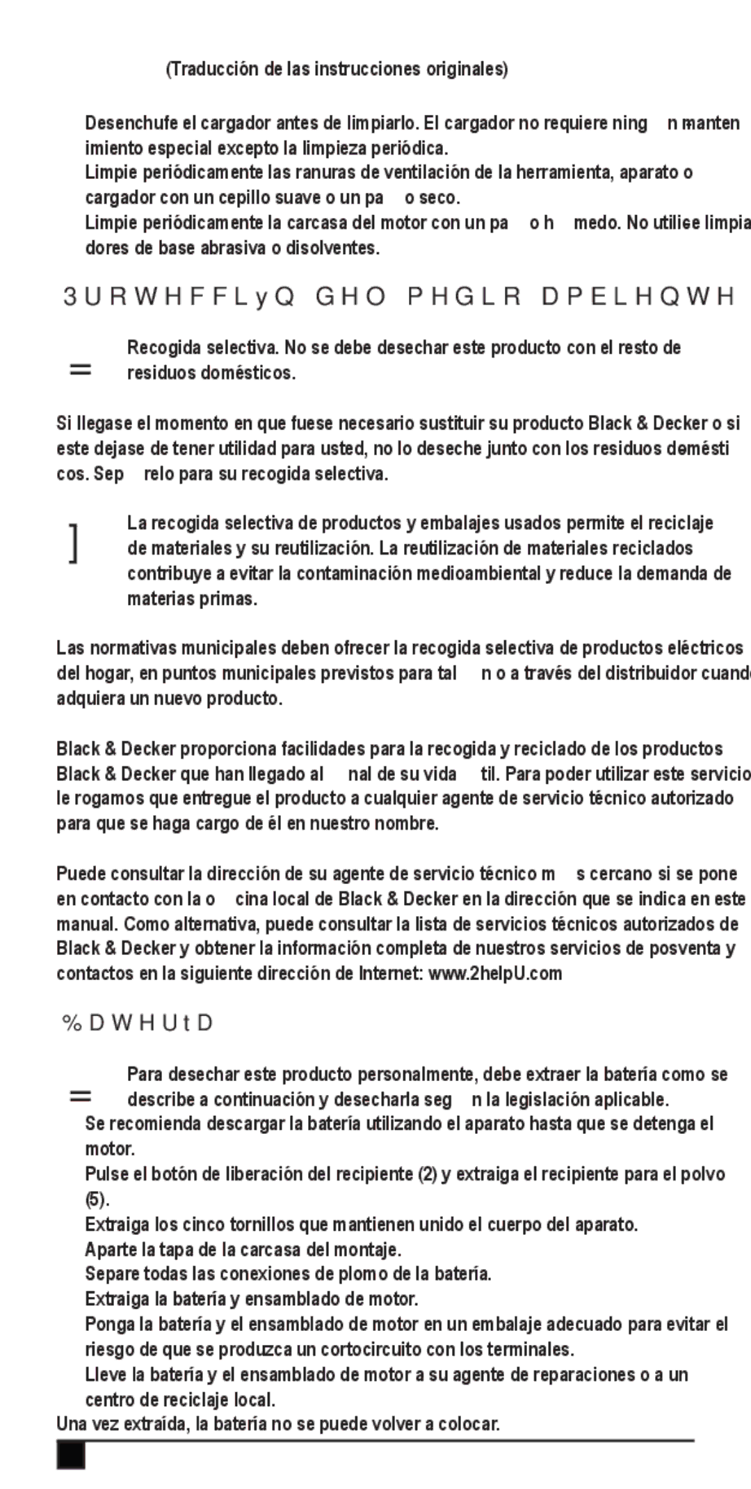 Black & Decker NW4820N, NV2420N, NV3610N, NV4820CN, NW3620N, NV3620N, NV4820N manual Español 