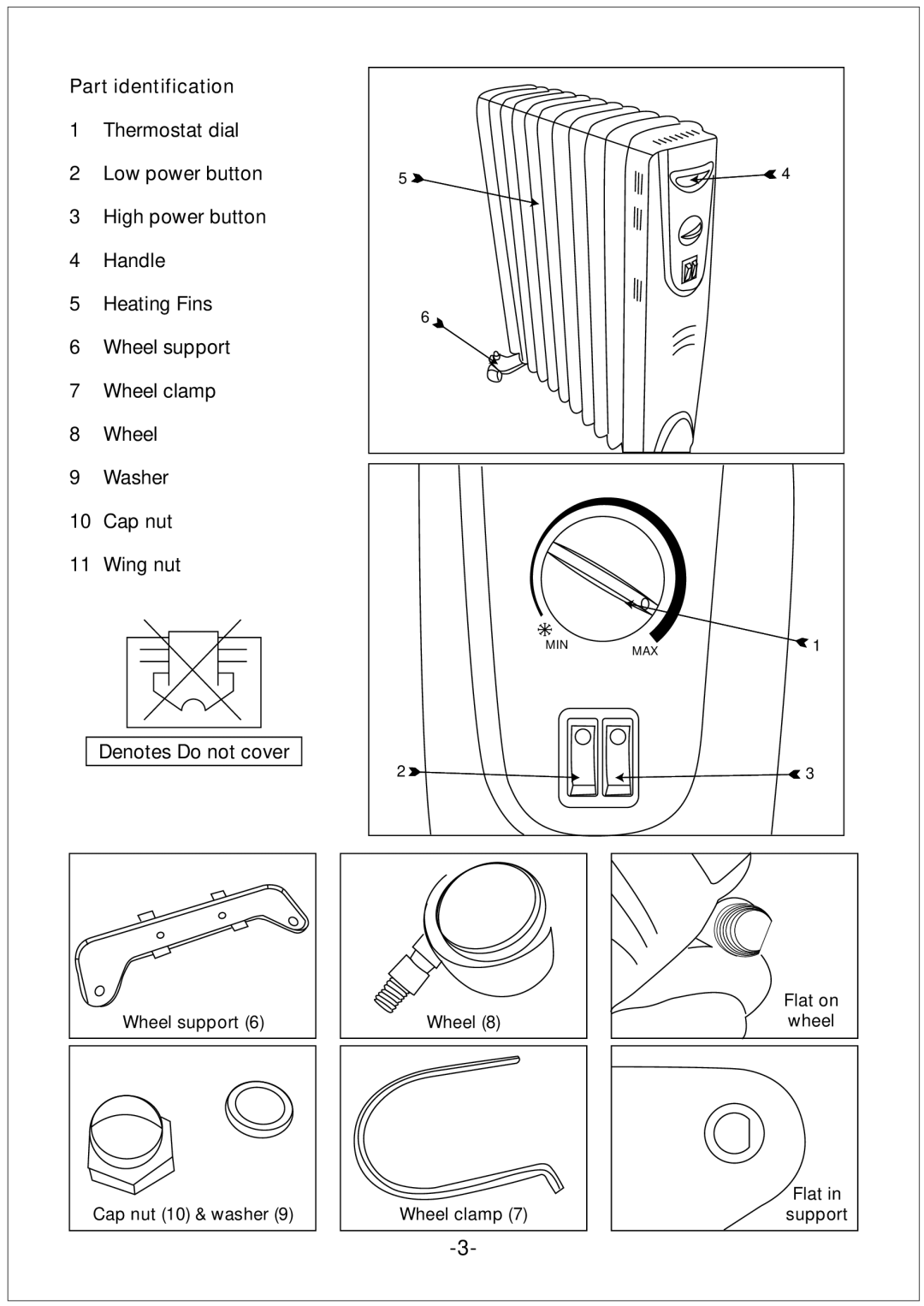 Black & Decker OR07B, OR11B, OR09B manual Part identification 