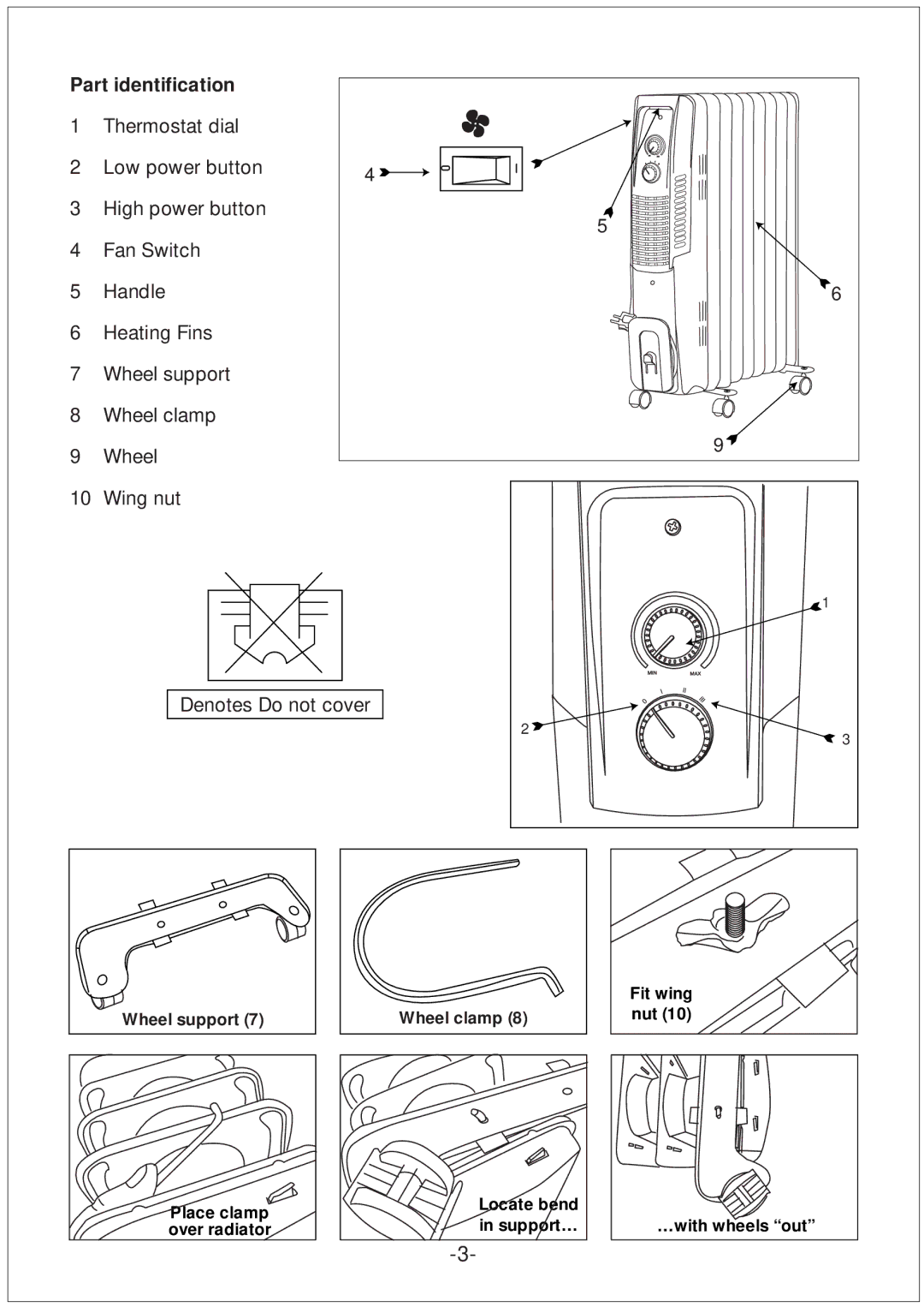 Black & Decker OR11FC manual Part identification 