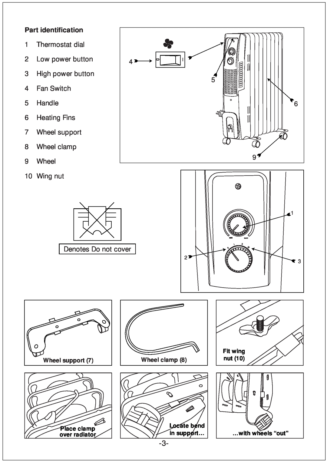 Black & Decker OR11FC manual Part identification 