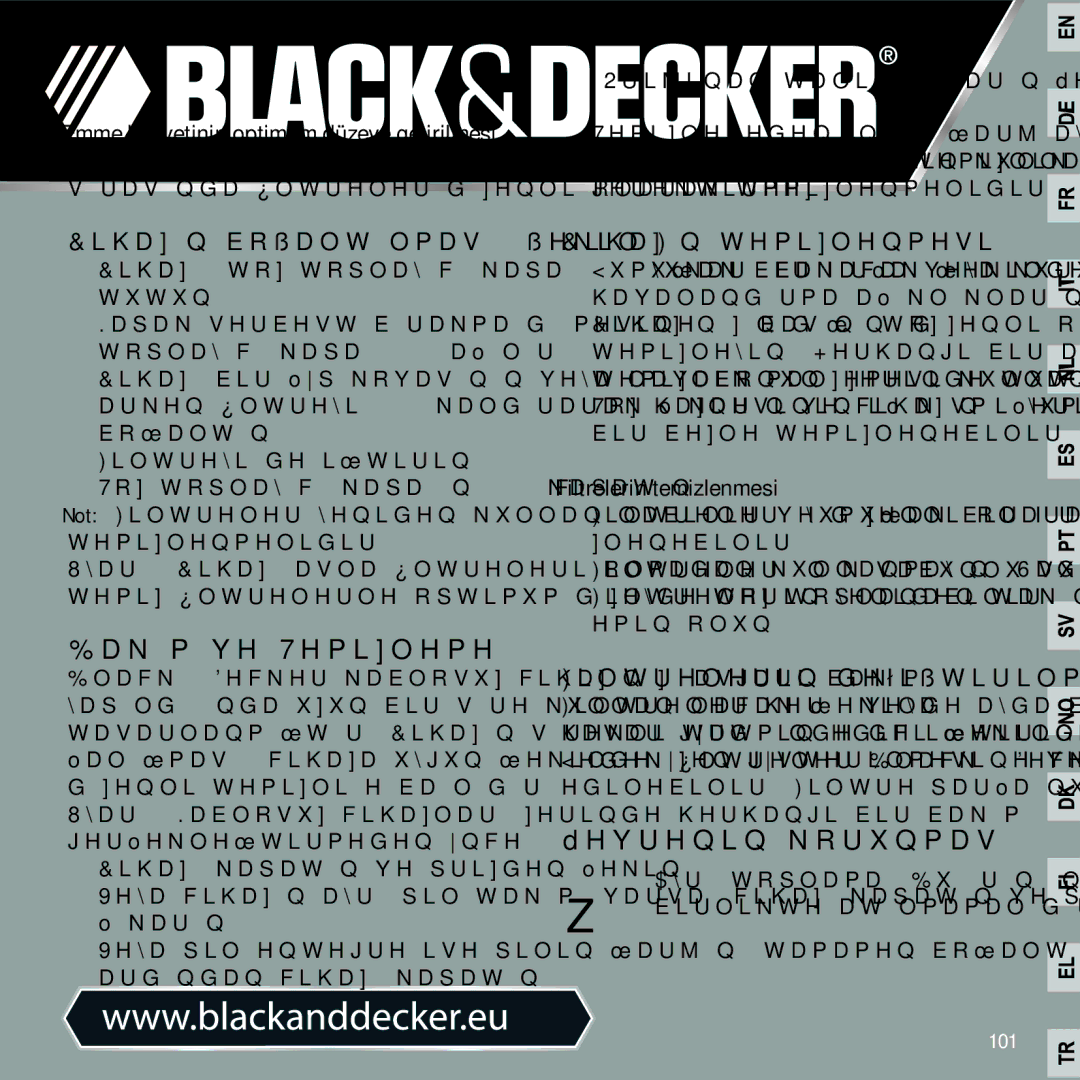 Black & Decker ORB48 manual Bakım ve Temizleme, Çevrenin korunması 