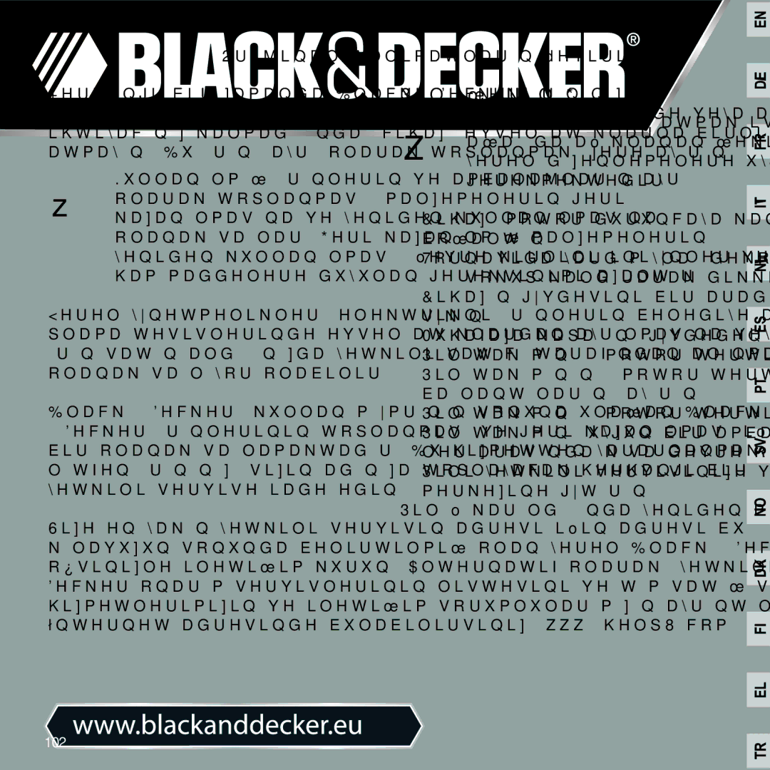 Black & Decker ORB48 manual Pil Şekil G, Orijinal talimatların Çeviri 