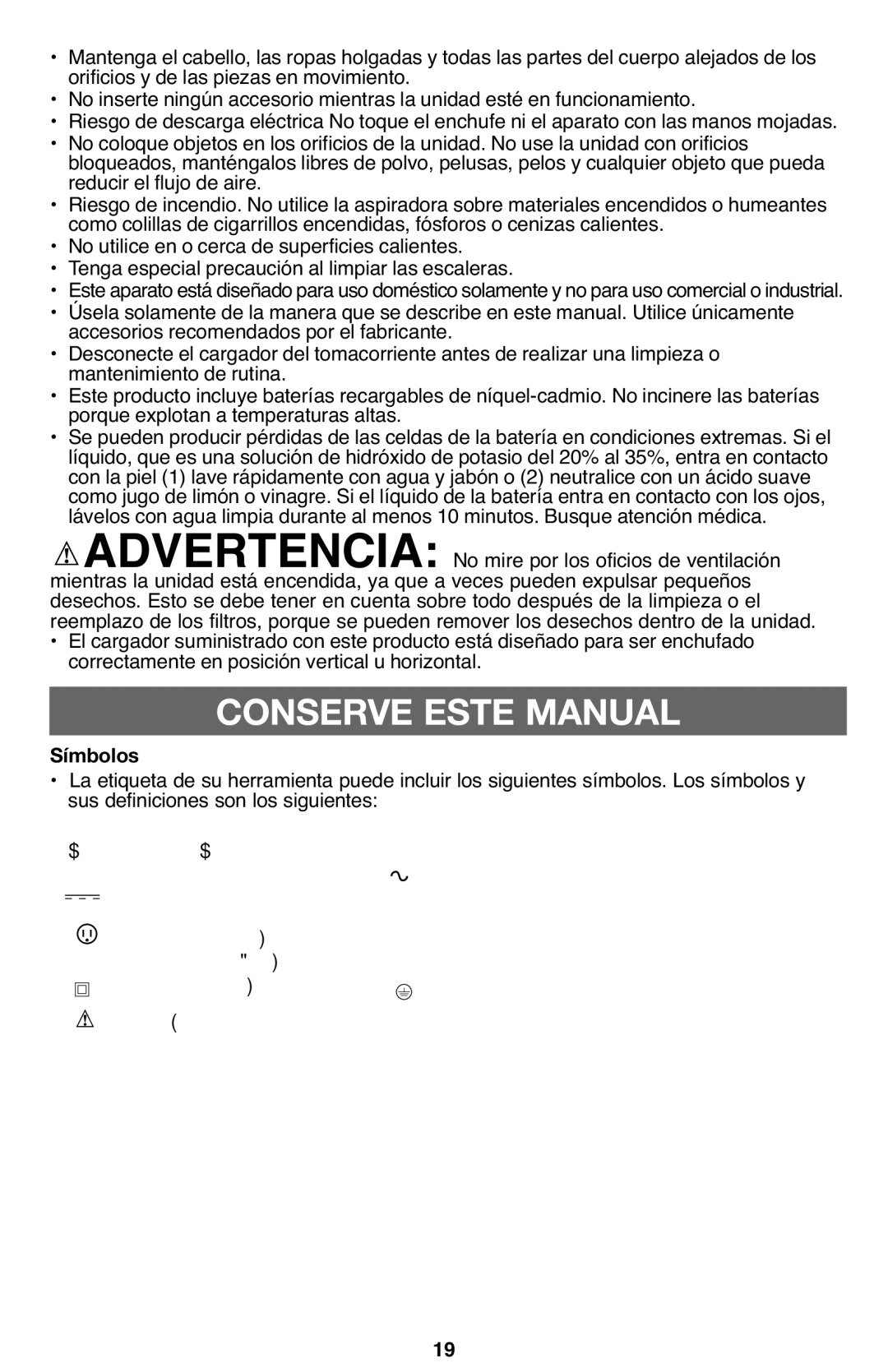 Black & Decker ORB4810-CA instruction manual Conserve Este Manual 