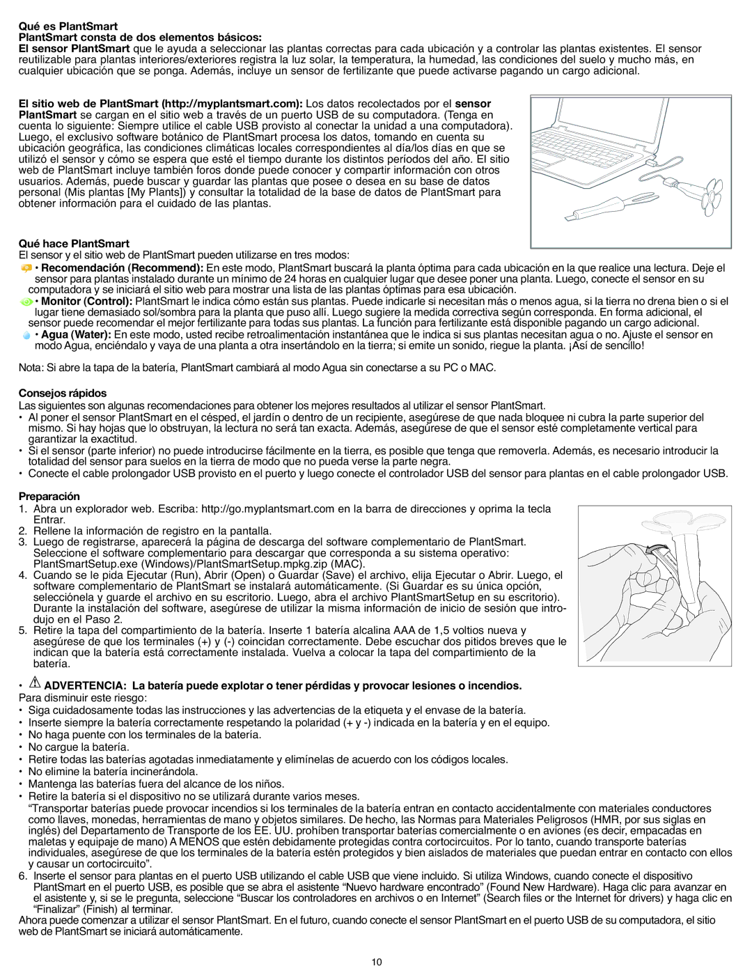 Black & Decker PCS10 instruction manual Qué es PlantSmart 