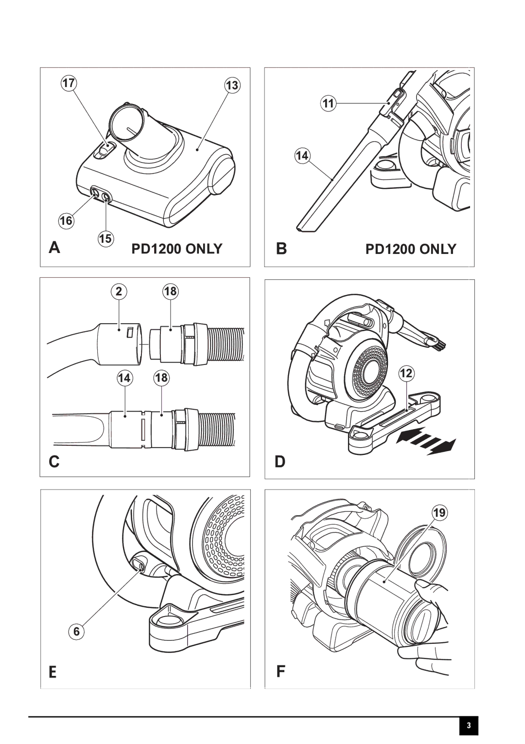 Black & Decker PD1080 manual PD1200 only, 121 