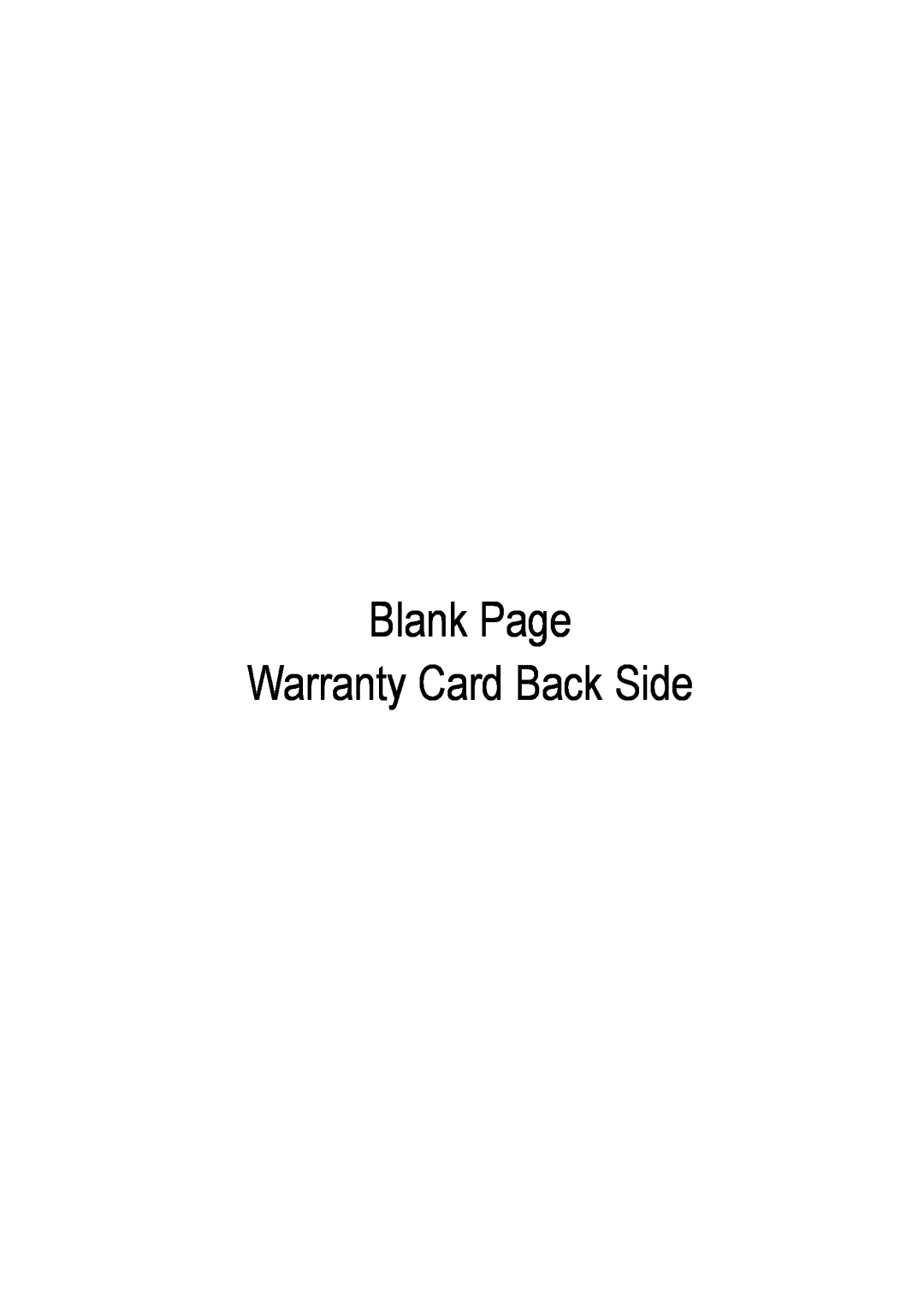 Black & Decker PRJE650 manual Blank Page Warranty Card Back Side 
