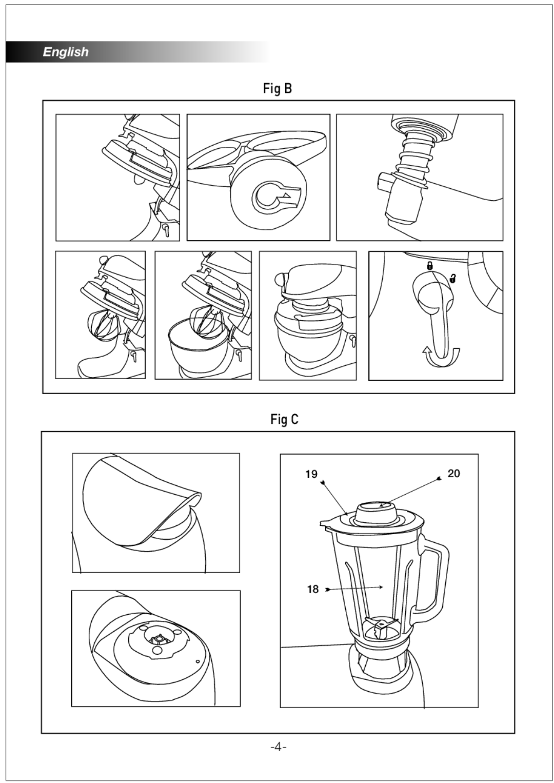 Black & Decker PRSM600 manual Fig B Fig C 