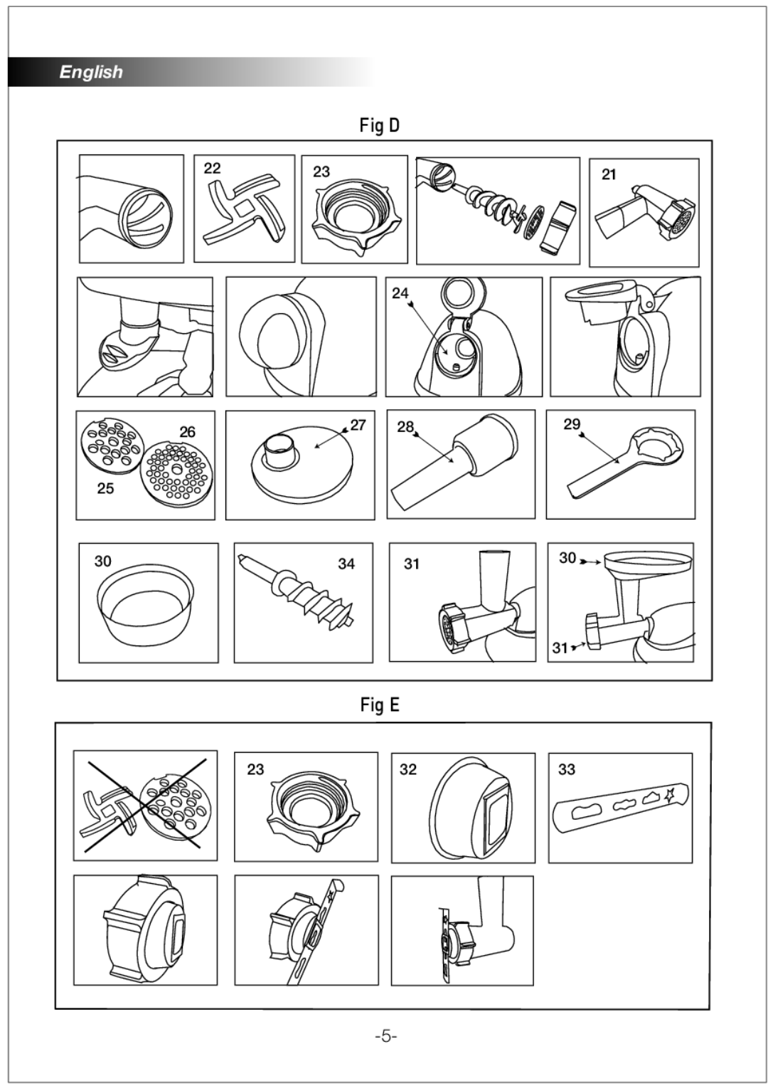 Black & Decker PRSM600 manual Fig D Fig E 