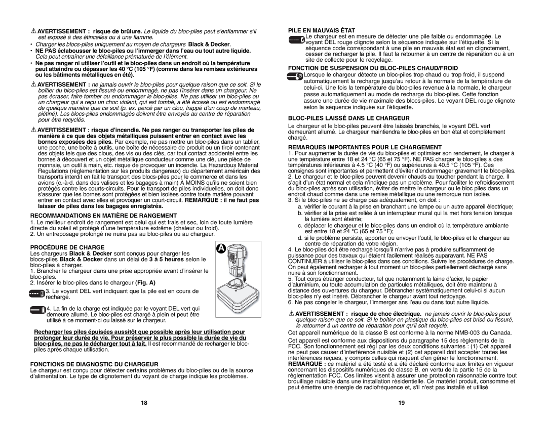 Black & Decker PSL12 instruction manual Recommandations En Matière De Rangement 
