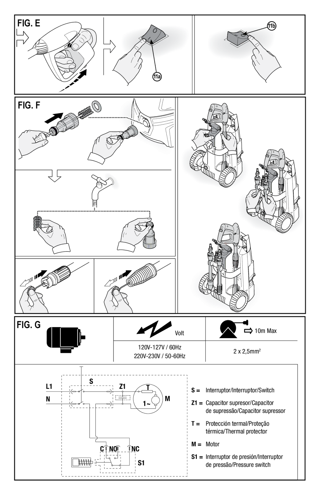 Black & Decker PW1300TDW instruction manual Fig. F 