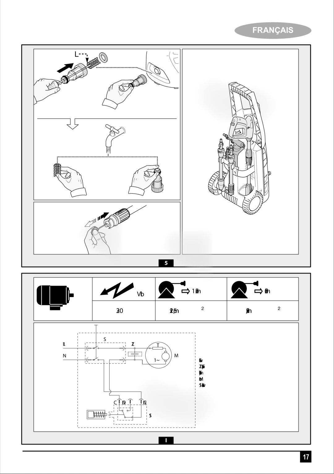 Black & Decker PW1400TDK manual Volt ÷ 25 m 25 ÷ 50 m 230 1,5 mm 