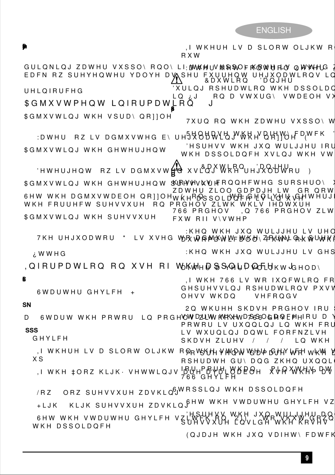 Black & Decker PW1400TDK manual Adjustment information ﬁg.3, Information on use of the appliance ﬁg.4 