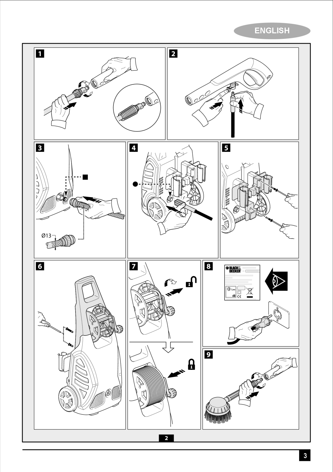 Black & Decker PW1700SPM manual Ø13 