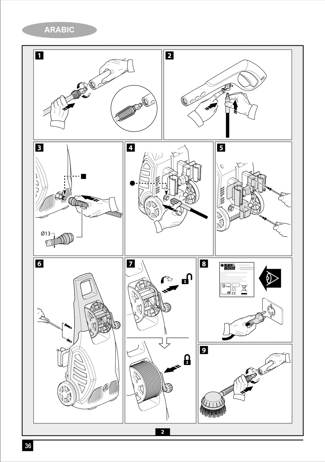 Black & Decker PW1700SPM manual Ø13 