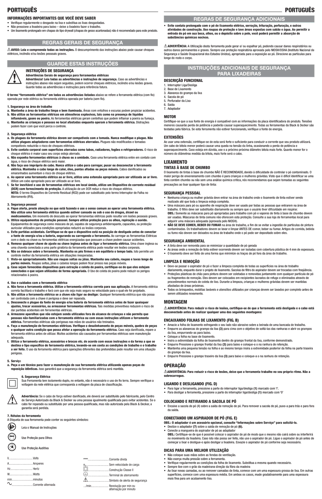 Black & Decker QS800 instruction manual Regras DE Segurança Adicionais, Regras Gerais DE Segurança, Guarde Estas Instruções 