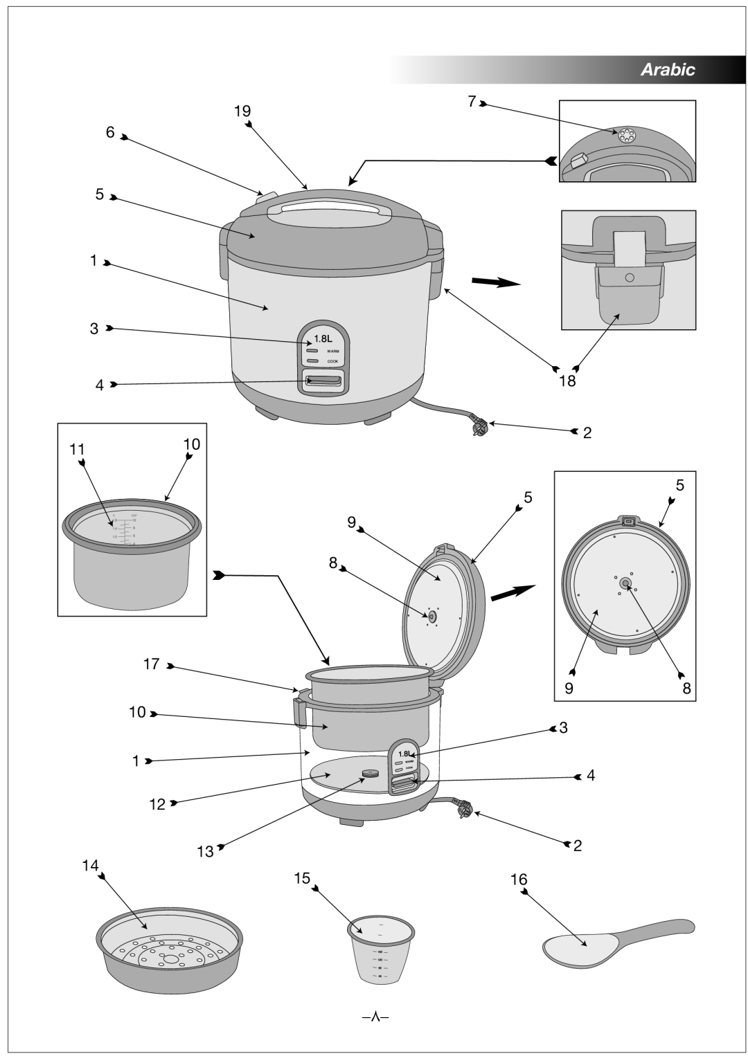 Black & Decker RC1820 manual Arabic 