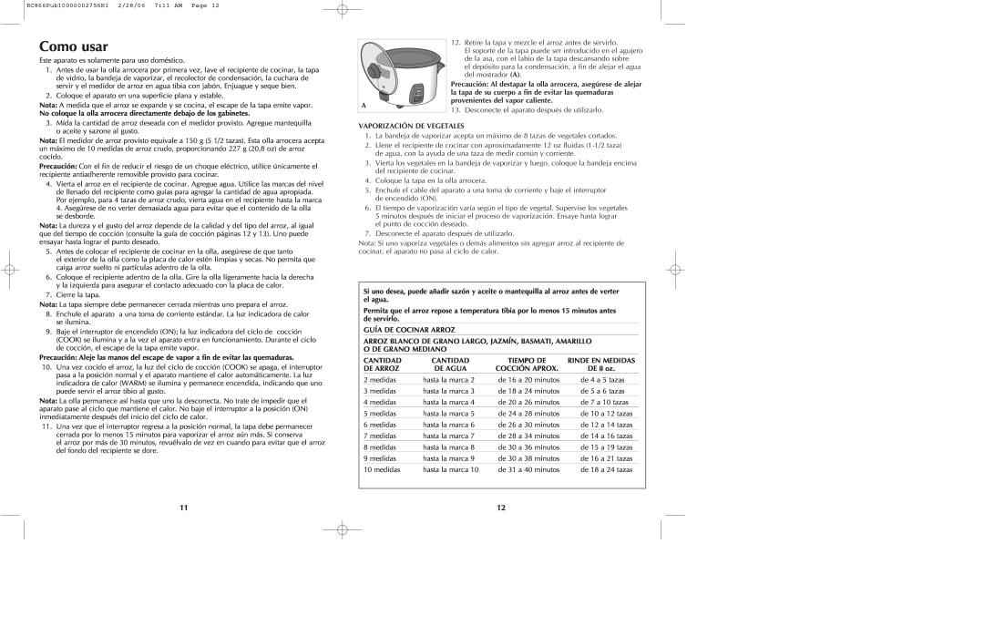 Black & Decker RC866 manual Como usar 