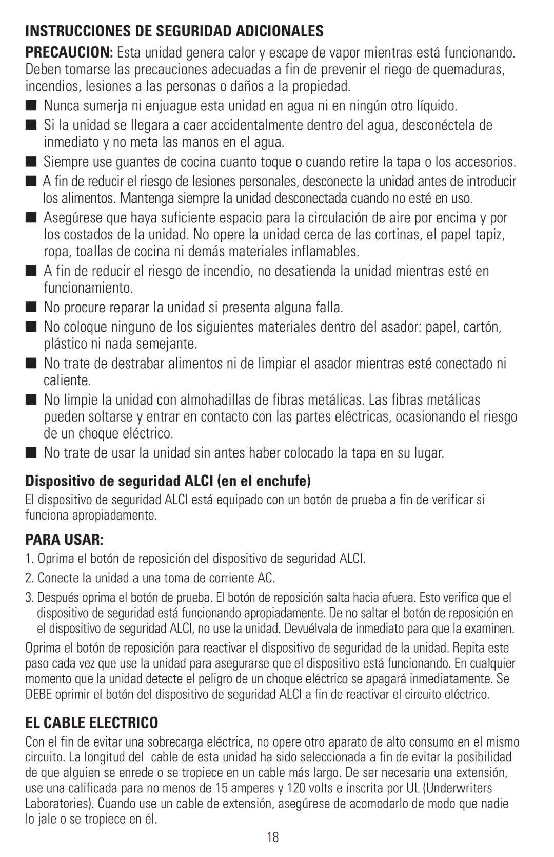 Black & Decker RTS600 manual Instrucciones DE Seguridad Adicionales, Dispositivo de seguridad Alci en el enchufe, Para Usar 