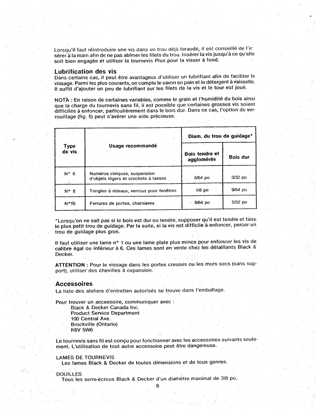 Black & Decker SD1000 manual 