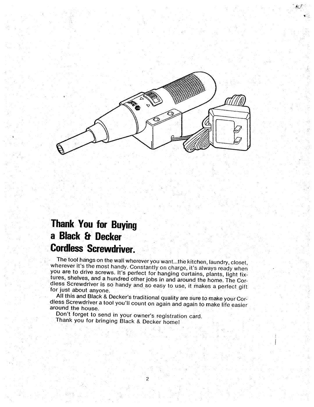 Black & Decker SD1000 manual 