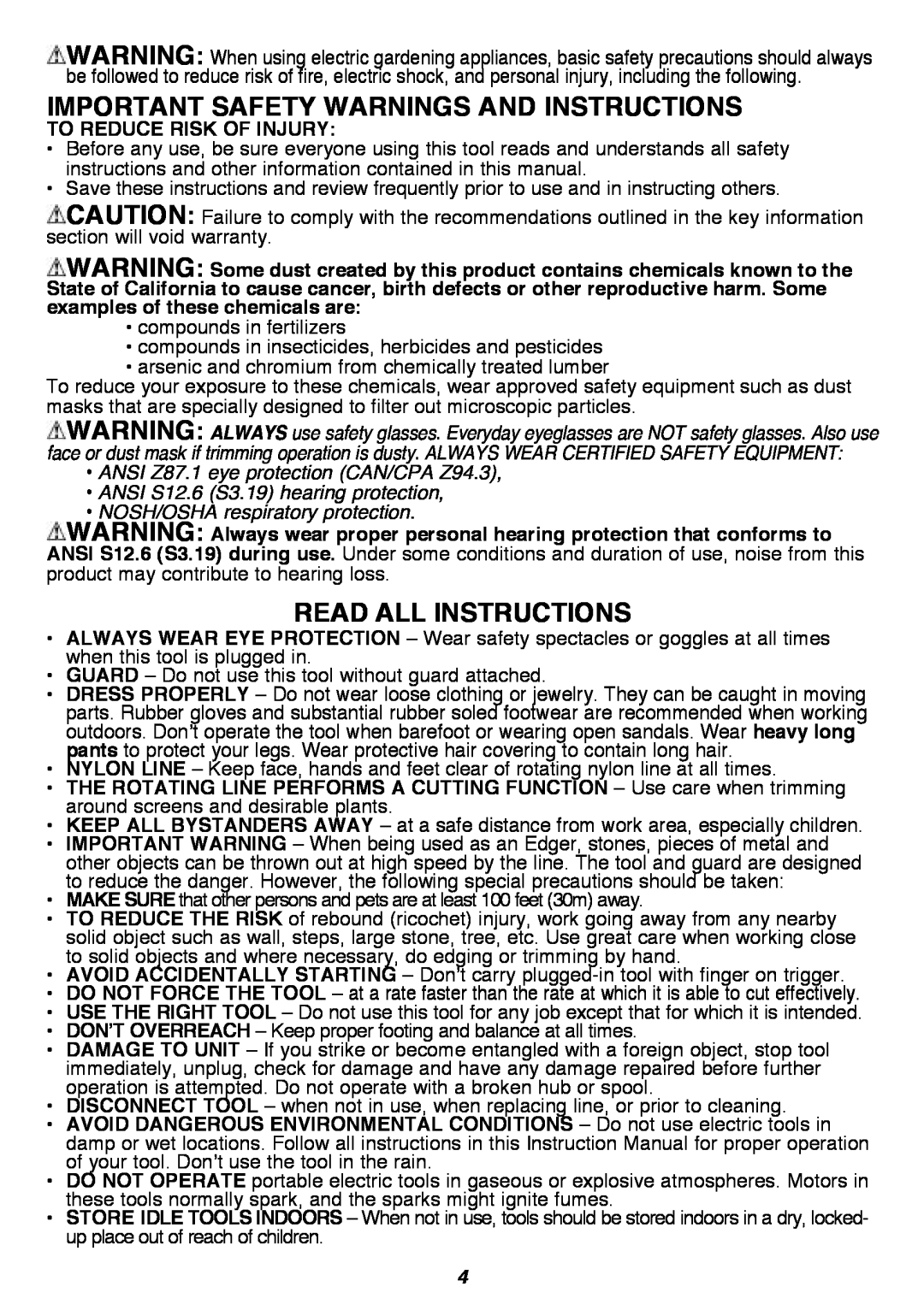 Black & Decker SF-080 instruction manual Important Safety Warnings And Instructions, Read All Instructions 