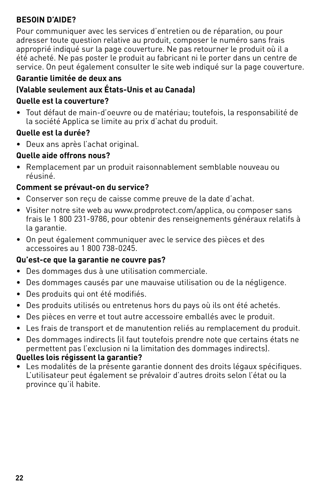 Black & Decker SKG110C manual Besoin D’AIDE?, Quelle est la durée? 