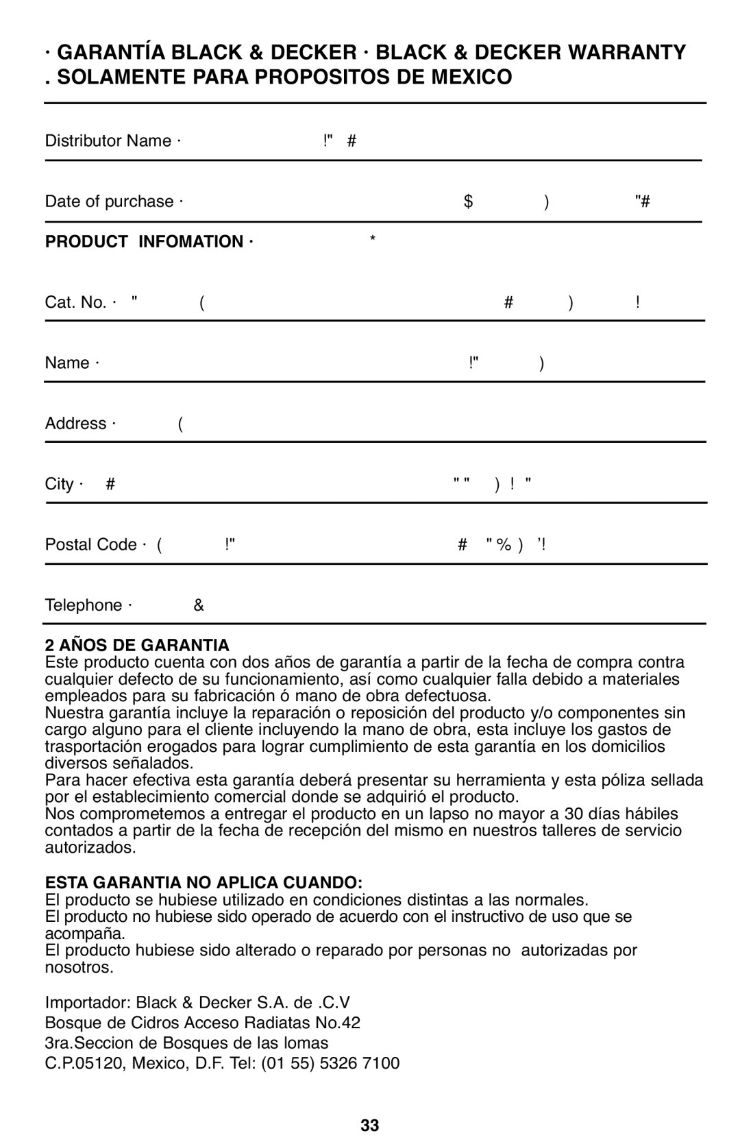 Black & Decker SM1630, SM1610, SM1620 instruction manual Product Infomation · Identificación DEL Producto 