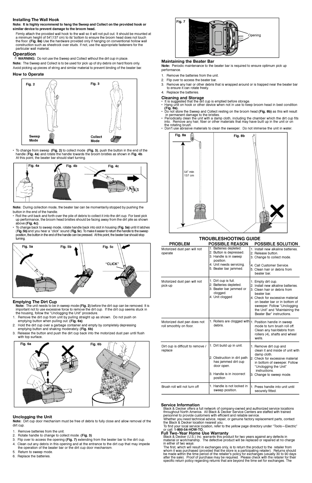 Black & Decker SNC100B instruction manual Operation, Troubleshooting Guide 