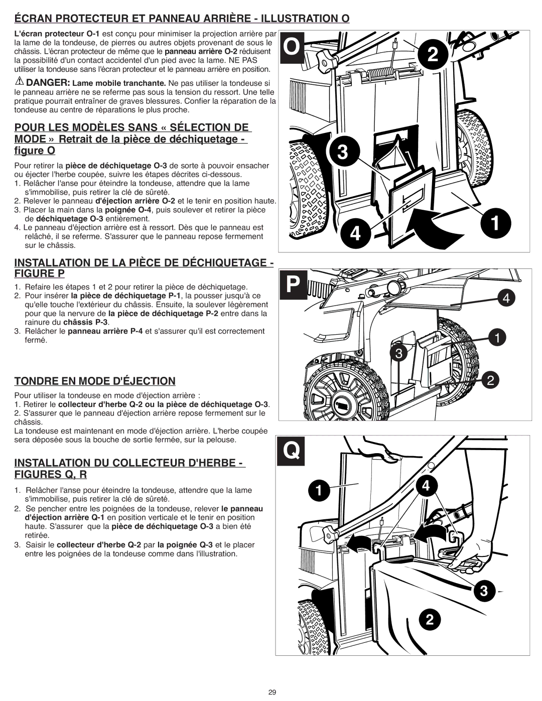 Black & Decker CM1936Z, SPCM1936 Pour LES Modèles Sans « Sélection DE, Installation DE LA Pièce DE Déchiquetage 