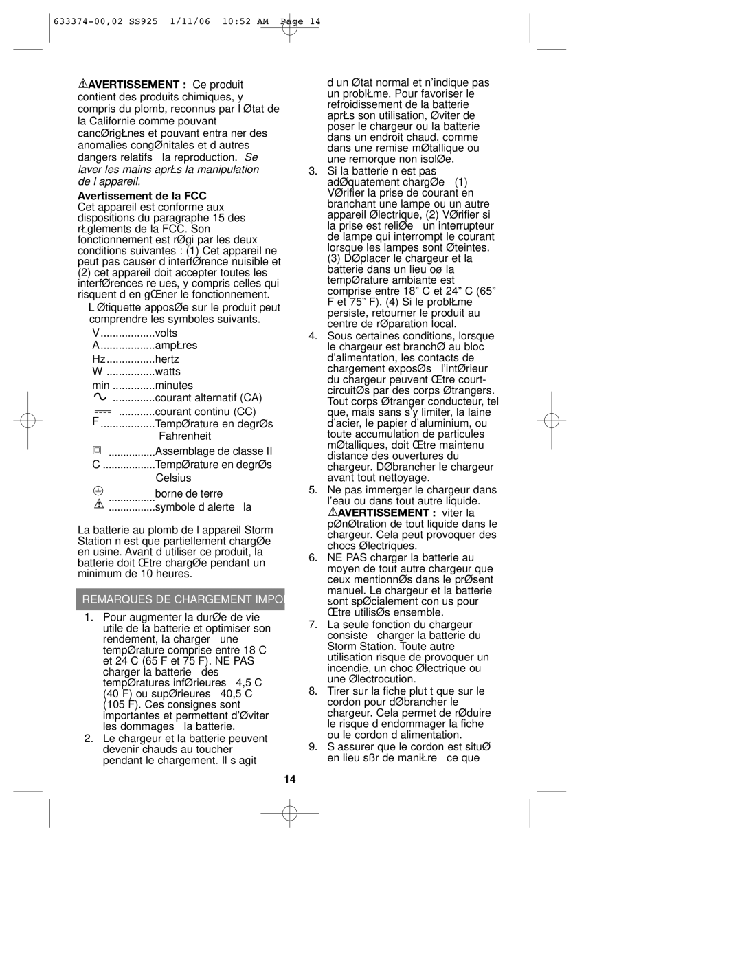 Black & Decker SS925 instruction manual Celsius 