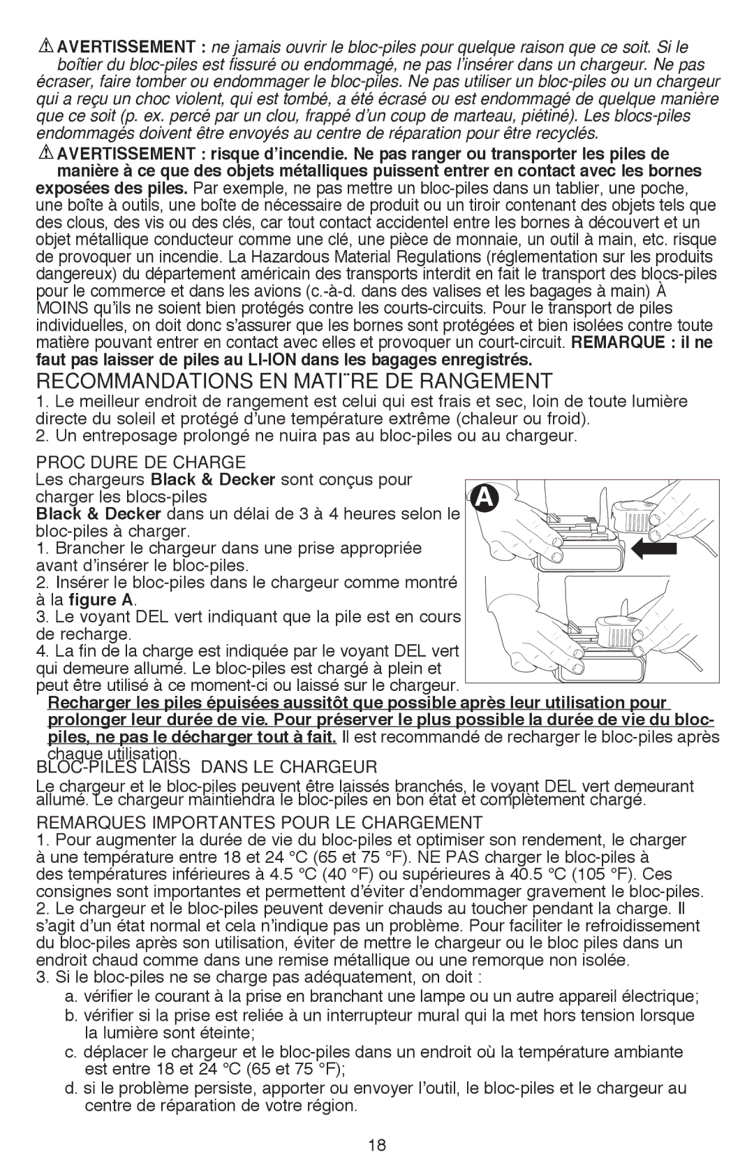 Black & Decker SSL16 (16V MAX*), SSL20SBR instruction manual Peut être utilisé à ce moment-ci ou laissé sur le chargeur 