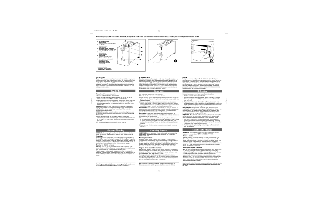 Black & Decker T-20 Series dimensions How to Use, Como usar, Utilisation, Care and Cleaning, Cuidado y limpieza 