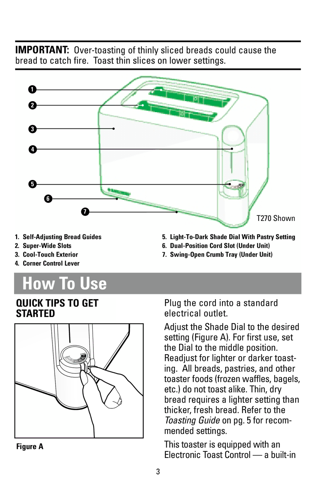 Black & Decker T270, T271 manual How To Use, Quick Tips to GET Started 