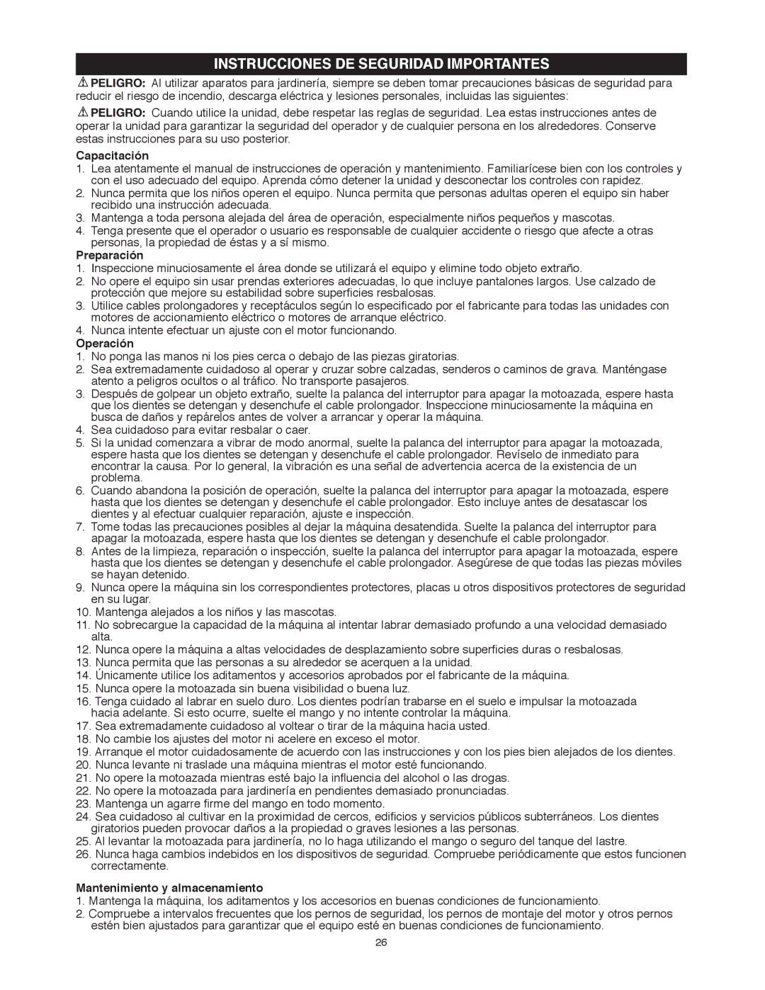 Black & Decker TL10 instruction manual Instrucciones DE Seguridad Importantes, Capacitación, Preparación, Operación 