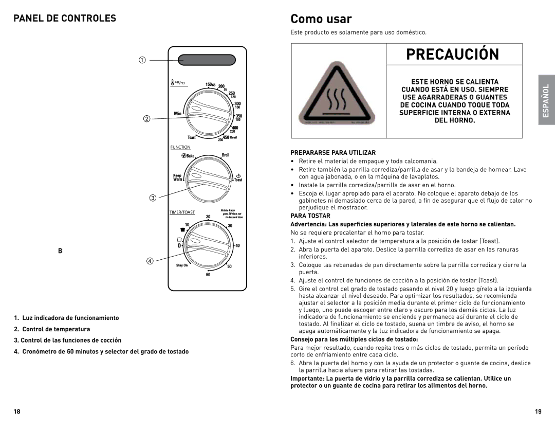 Black & Decker TRO4085 manual Como usar 