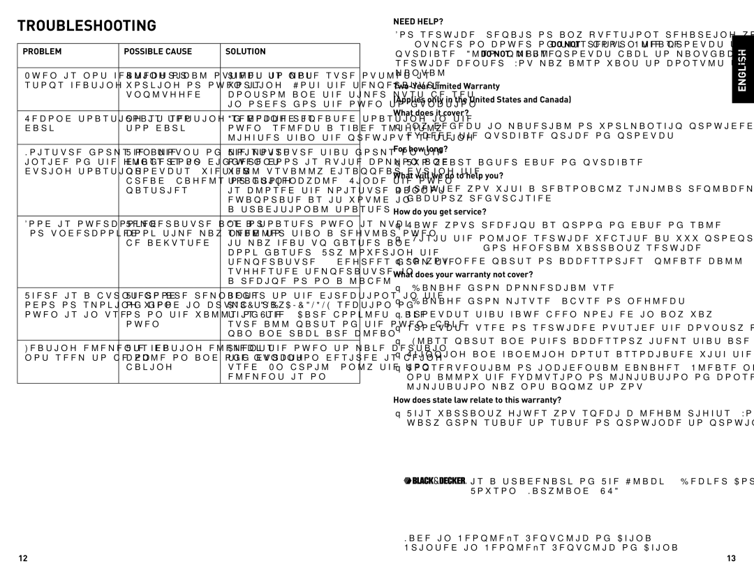 Black & Decker TRO4085 manual Problem Possible Cause Solution, Need HELP? 