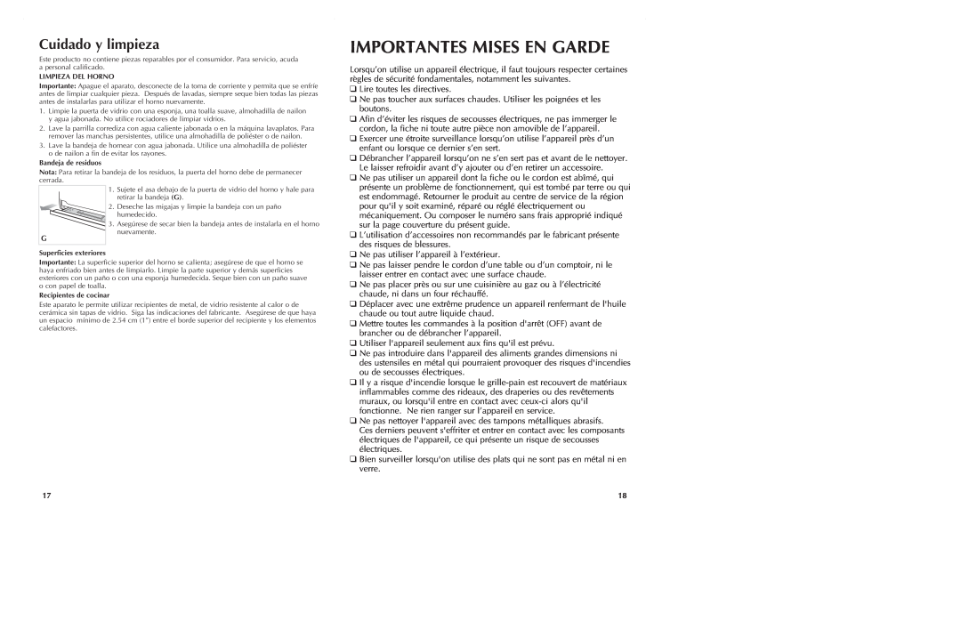 Black & Decker TRO620 manual Importantes Mises En Garde, Cuidado y limpieza 