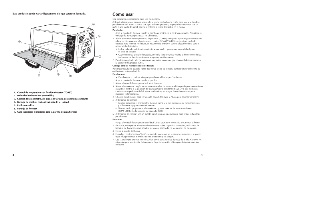 Black & Decker TRO965 manual Como usar, Este producto puede variar ligeramente del que aparece ilustrado 